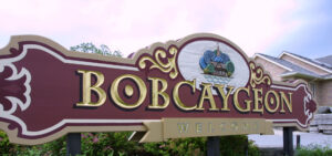 Welcome sign at the Bobcaygeon Inn